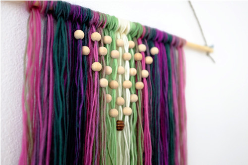 Macramé tapestry - Purple beads — foto 4