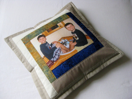 PATCHWORK polštář s fotografií 44 x 44 cm — foto 3