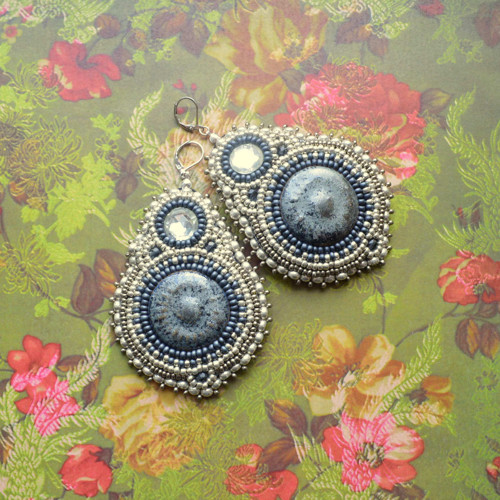 Earthy earrings - vyšívané náušnice — foto 2
