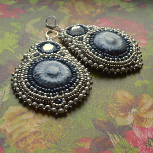 Earthy earrings - vyšívané náušnice — foto 3
