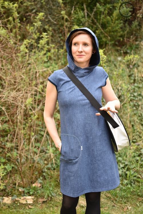 Denim pohodové šaty, vel. XL — foto 2