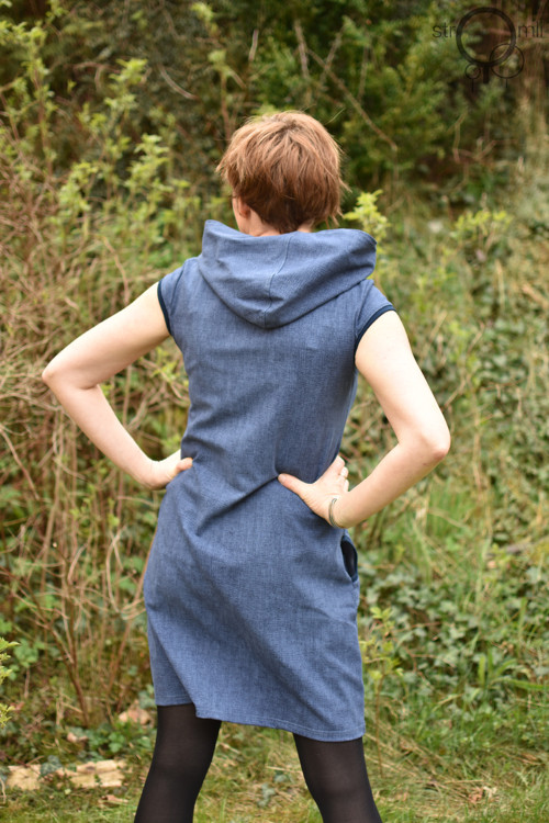 Denim pohodové šaty, vel. XL — foto 3