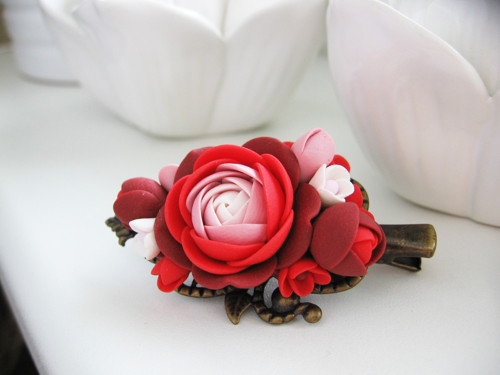Červená, spona do vlasů — foto 2