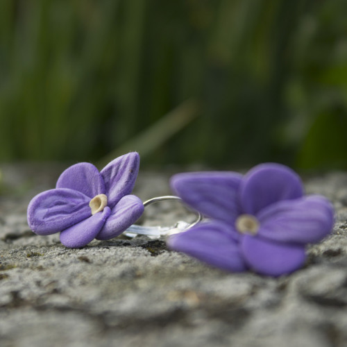 Violka vonná - náušnice — foto 6