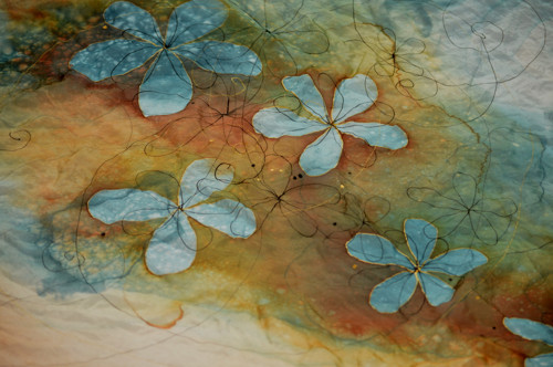 Hedvábný šátek 90x90cm. — foto 4