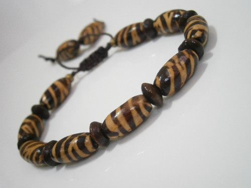 Dřevěný náramek (macramé) - Unisex — foto 3