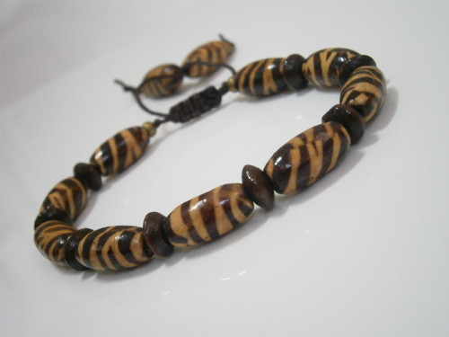 Dřevěný náramek (macramé) - Unisex — foto 4
