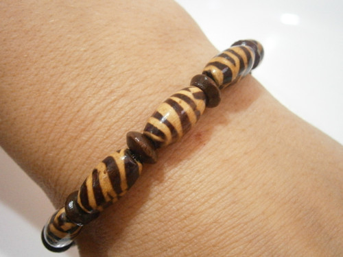 Dřevěný náramek (macramé) - Unisex — foto 5