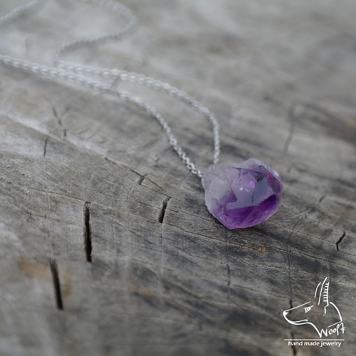 Ametystový náhrdelník - rough crystal — foto 4