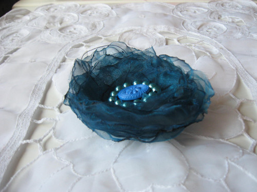 Brož organza.Indigo. — foto 2