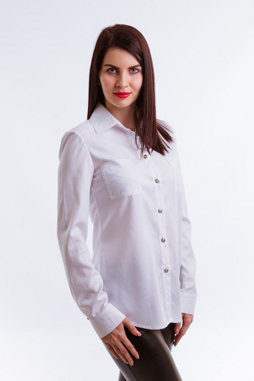 Bambusová košela biela — foto 2
