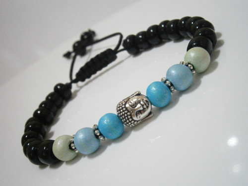 Náramek s Buddhou (macramé) - Unisex — foto 2