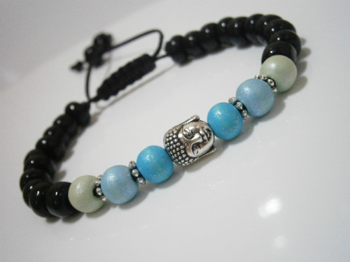 Náramek s Buddhou (macramé) - Unisex — foto 3