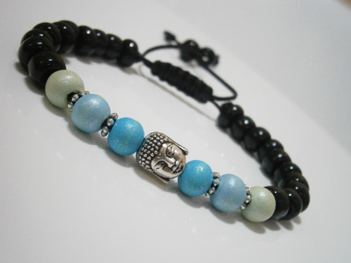 Náramek s Buddhou (macramé) - Unisex — foto 4