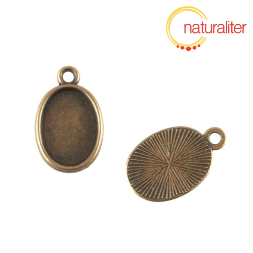 Lůžko ovál 14x10mm starobronz, 2ks — foto 2