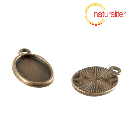 Lůžko ovál 14x10mm starobronz, 2ks — foto 3