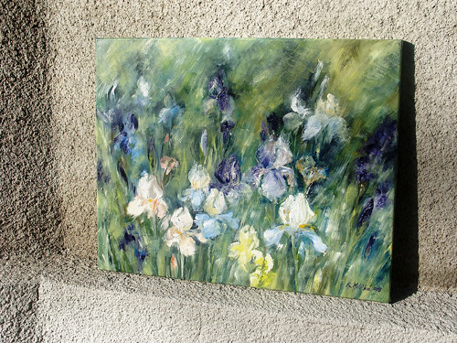 Kosatce - olej na plátně 50x40 — foto 3