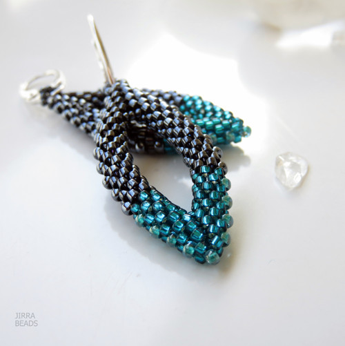Slzičky hematit-teal — foto 2