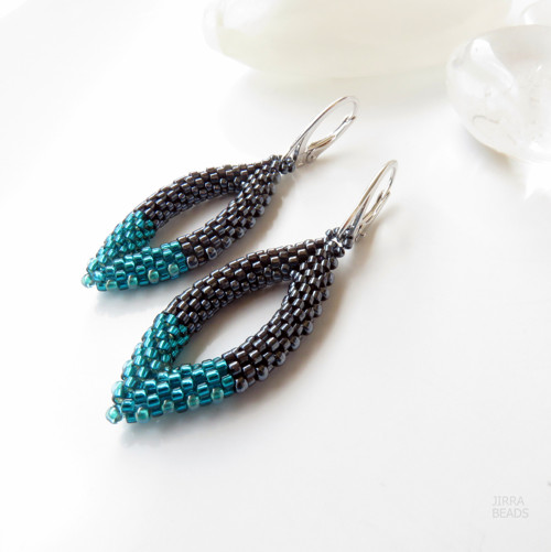 Slzičky hematit-teal — foto 4
