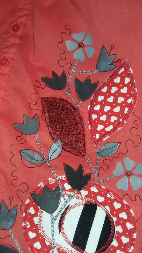Lososová tunika s aplikacemi — foto 4