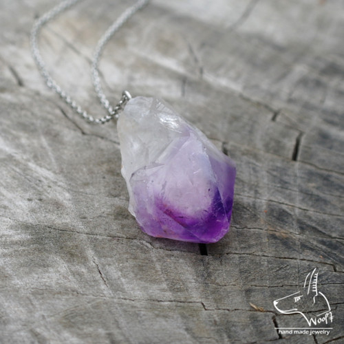 Ametystový náhrdelník - rough crystal velký — foto 4