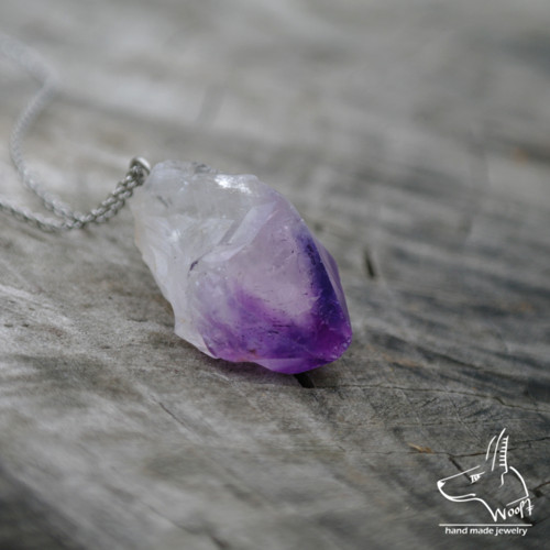 Ametystový náhrdelník - rough crystal velký — foto 2