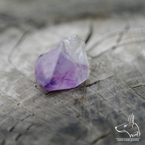 Ametystový náhrdelník - rough crystal velký — foto 3