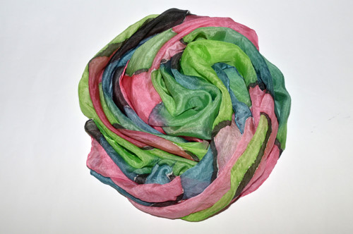 Hedvábný šátek 90x90cm. — foto 2