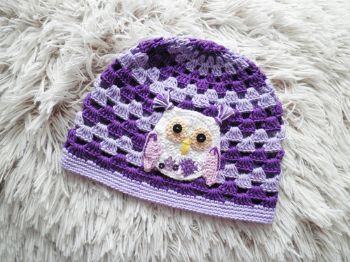 Fialová s bílou sovičkou — foto 2