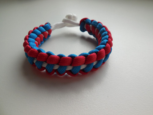 2v1 paracord náramek - Trikolora - EDC — foto 2