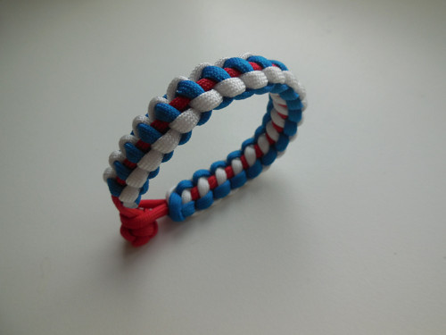 2v1 paracord náramek - Trikolora - EDC — foto 3