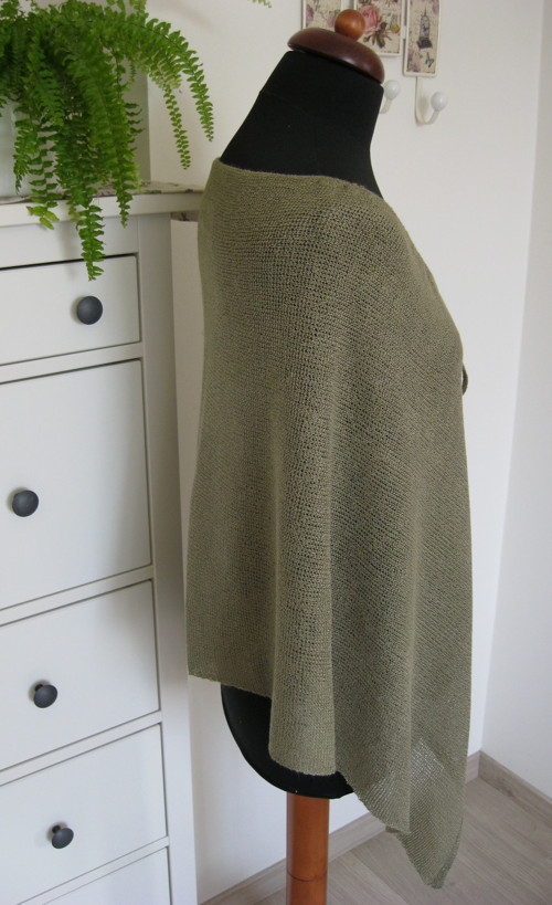Pléd přes ramena - khaki — foto 2