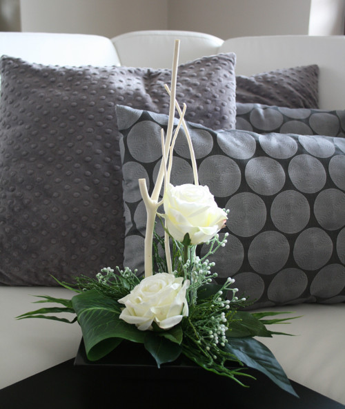 "Živá" ikebana s růžemi — foto 3