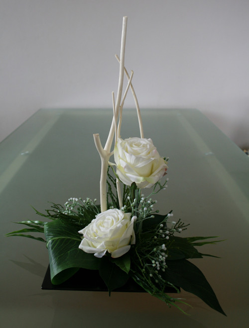 "Živá" ikebana s růžemi — foto 2