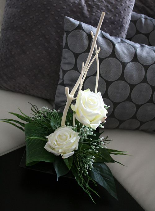 "Živá" ikebana s růžemi — foto 5
