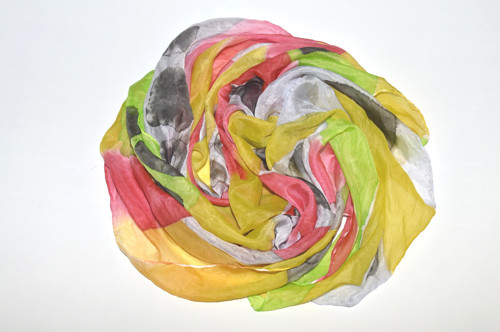 Hedvábný šátek 90x90cm. — foto 5