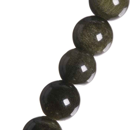 Obsidián zlatý, 8 mm (4 ks) — foto 2