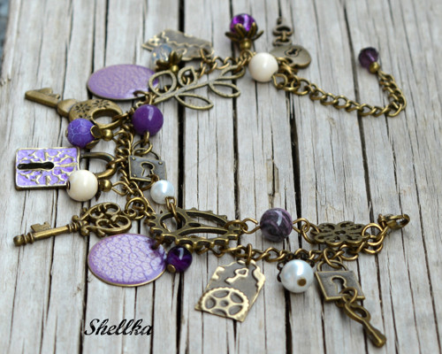 Náramek ,,WHITE & PURPLE,, — foto 2