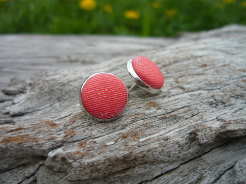 Náušnice Buttonky Červené — foto 3