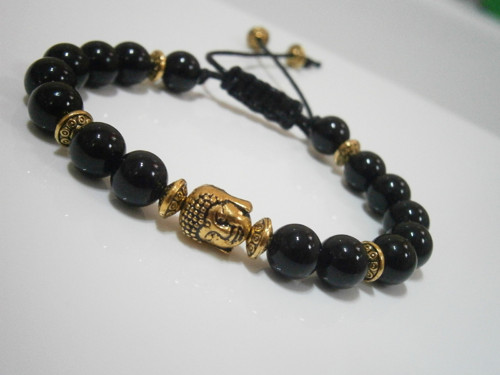 Energetický náramek Buddha/Onyx černý (achát) — foto 3