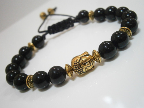Energetický náramek Buddha/Onyx černý (achát) — foto 4
