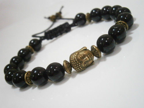 Energetický náramek Buddha/Onyx černý (achát) — foto 4