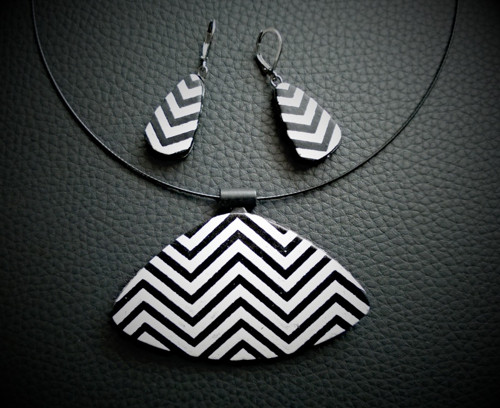 Černobílý chevron — foto 2