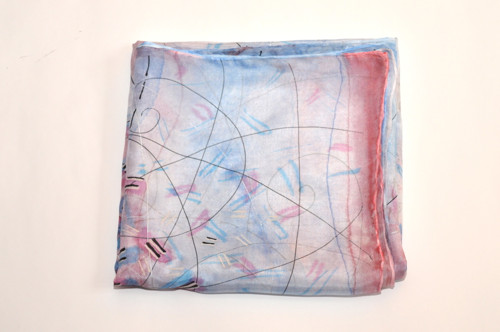 Hedvábný šátek 90x90cm. — foto 5