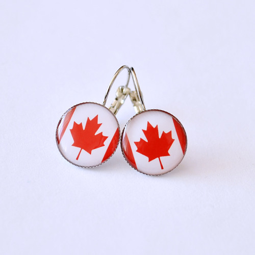 Canada.., závěsné naušničky 14mm — foto 2