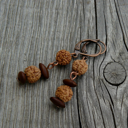 Rudraksha náušnice (č.30) — foto 2
