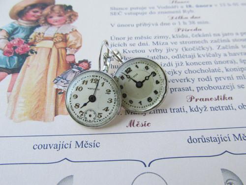 CIFERNÍKY Steampunkové visací náušnice — foto 3