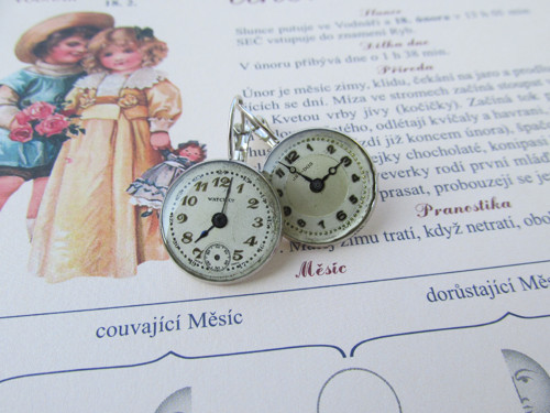 CIFERNÍKY Steampunkové visací náušnice — foto 4