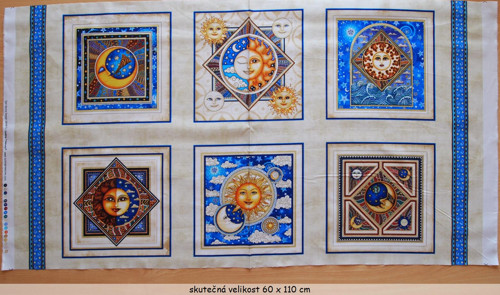 Slunce a Měsíc na béžové - panel — foto 2
