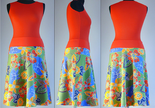 Top lycra Coral/Deep Blue Border — foto 2